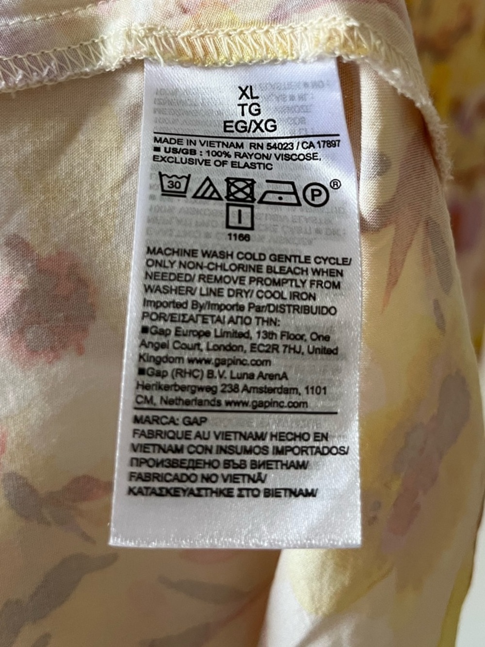 GAP Pastel Yellow Floral Puff-Sleeve Mini Dress - Picture 8 of 9